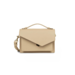 SAC TROTTEUR ZOÉ LANCASTER LISSE BEIGE FONCÉ VUE DE FACE