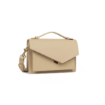 SAC TROTTEUR ZOÉ LANCASTER LISSE BEIGE FONCÉ VUE DE FACE