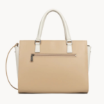 GRAND SAC CABAS MAIN SMOOTH LANCASTER 437-04 BEIGE ÉCRU VUE DE FACE