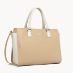 GRAND SAC CABAS MAIN SMOOTH LANCASTER 437-04 BEIGE ÉCRU VUE DE FACE