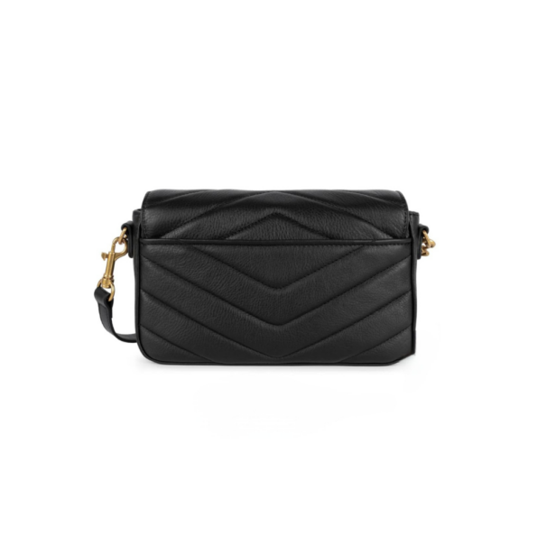 SAC TROTTEUR SOFT MATELASSÉ LANCASTER NOIR VUE DE DOS