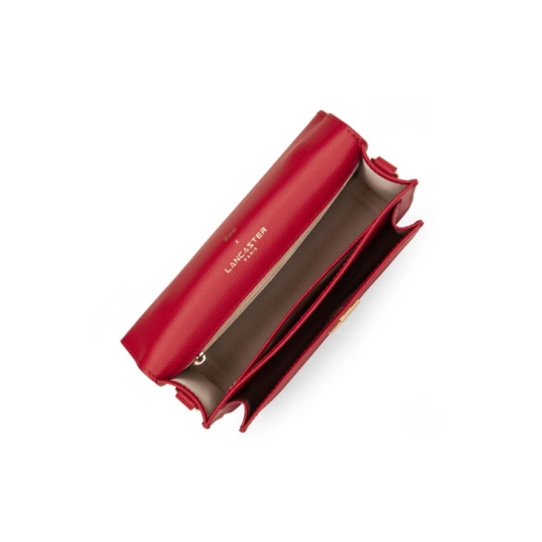 SAC TROTTEUR ZOÉ LANCASTER GRAINÉ ROUGE VUE D'EN HAUT