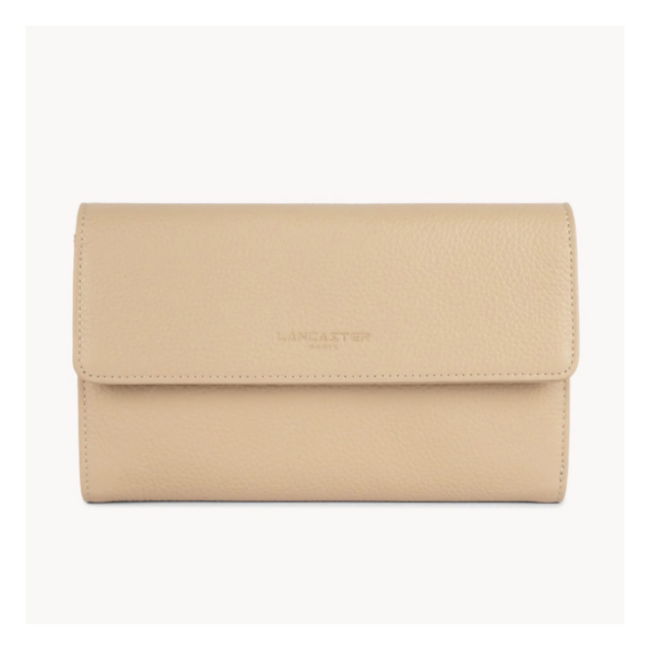 170-22 COMPAGNON DOS-À-DOS FOULONNÉ PM LANCASTER VUE DE FACE BEIGE FONCÉ