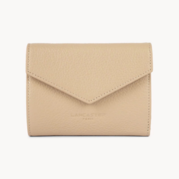 170-29 PORTEFEUILLE DOS-À-DOS FOULONNÉ PM LANCASTER BEIGE FONCÉ VUE DE FACE