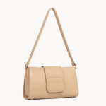 480-055 SAC BAGUETTE PARIS PAD LANCASTER BEIGE FONCÉ VUE DE FACE