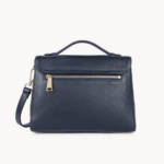 547-55 SAC À MAIN MILANO COSMOS LANCASTER BLEU FONCÉ VUE LATÉRALE