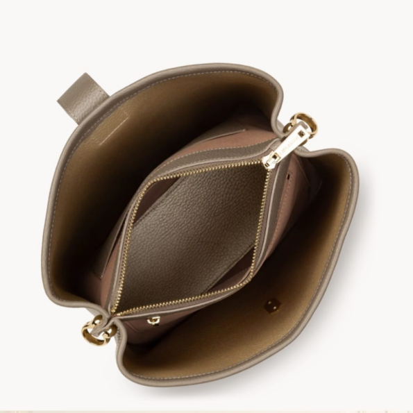 470-62 SAC SEAU TOP DOUBLE LANCASTER GALET-IN-OR VUE INTÉRIEURE