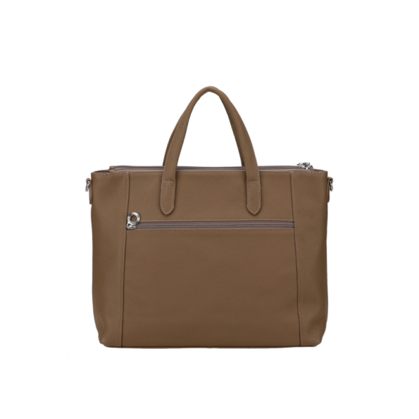 GRAND SAC PORTÉ MAIN ROSALIA CUIR A163-15 TAUPE VUE DE DOS