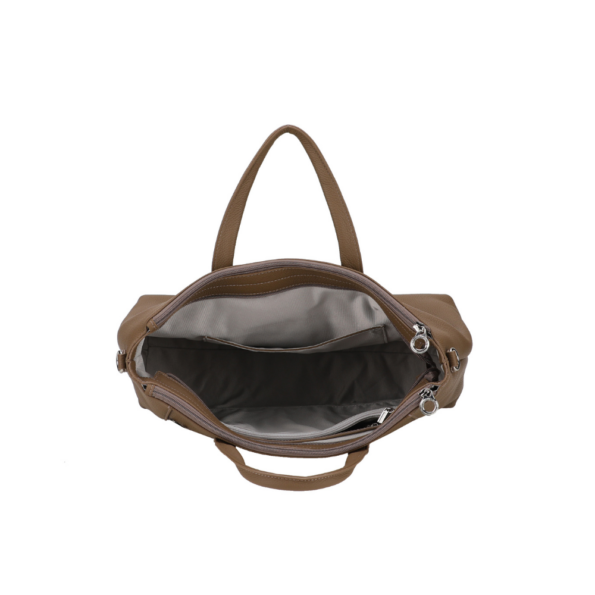 GRAND SAC PORTÉ MAIN ROSALIA CUIR A163-15 TAUPE VUE INTÉRIEURE