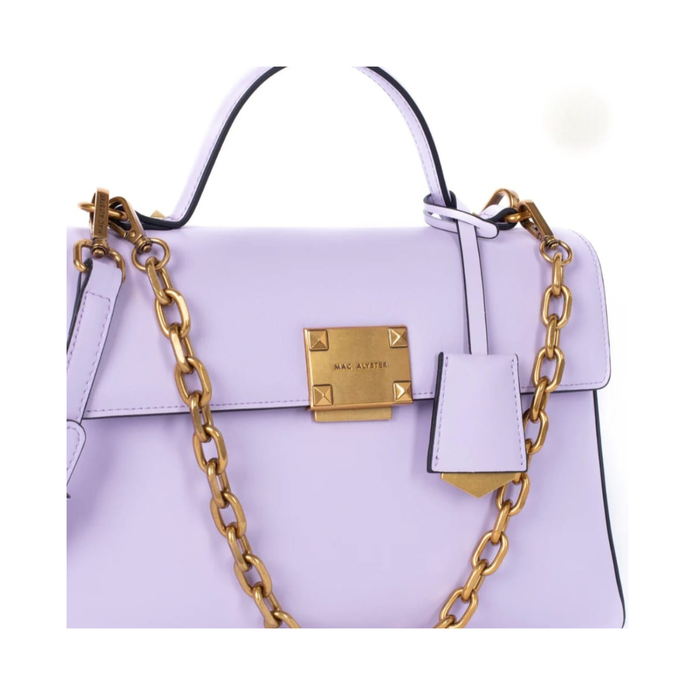 MAC ALYSTER SAC PORTÉ MAIN MÉLYSSA-01 LILAS VUE DE PRÈS MAC ALYSTER SAC PORTÉ MAIN MÉLYSSA-01 LILAS VUE DE PRÈS