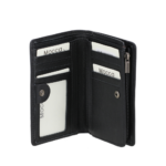 MOCCA PETIT PORTEFEUILLE BELLA CUIR M176-155 NOIR VUE DE FACE