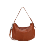 MOCCA SAC ÉPAULE BELLA CUIR M176-02 COGNAC VUE DE FACE