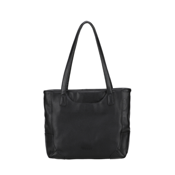 MOCCA SAC SHOPPING ELLA CUIR M172-02 NOIR VUE DE FACE