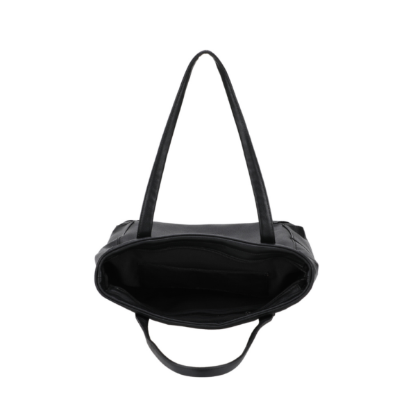 MOCCA SAC SHOPPING ELLA CUIR M172-02 NOIR VUE INTÉRIEURE