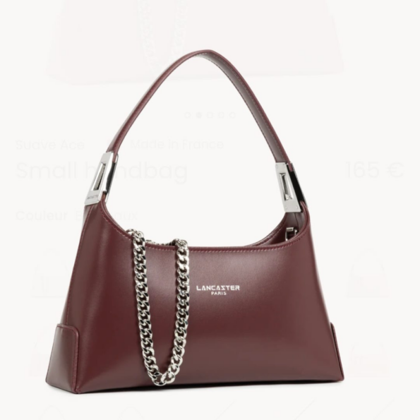 PETIT SAC À MAIN SUAVE ACE LANCASTER 433-30 BORDEAUX VUE LATÉRALE