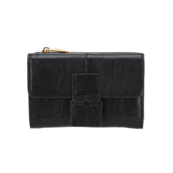 PORTEFEUILLE ALBA CUIR VACHETTE A178-239 NOIR VUE DE FACE