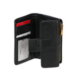 PORTEFEUILLE ALBA CUIR VACHETTE A178-239 NOIR VUE DE FACE