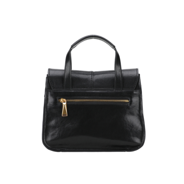 SAC À MAIN CUIR VACHETTE A178-01 NOIR VUE DE DOS