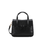 SAC À MAIN CUIR VACHETTE A178-01 NOIR VUE DE FACE