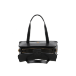 SAC À MAIN CUIR VACHETTE A178-01 NOIR VUE DE FACE