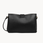 SAC BANDOULIERE TOP DOUBLE LANCASTER 470-62 NOIR IN NUDE VUE EN SITUATION
