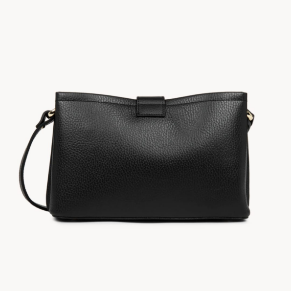 SAC BANDOULIERE TOP DOUBLE LANCASTER 470-62 NOIR IN NUDE VUE DE DOS
