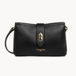 SAC BANDOULIERE TOP DOUBLE LANCASTER 470-62 NOIR IN NUDE VUE EN SITUATION