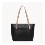 SAC CABAS ÉPAULE SMOOTH 437-07 LANCASTER NOIR NUDE CLAIR NUDE FONCÉ VUE DE FACE