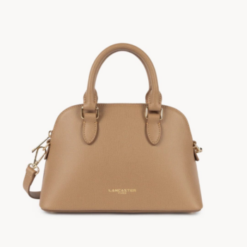 SAC DEMI-LUNE ZIPPÉ M SIERRA JIA LANCASTER SABLE VUE DE FACE