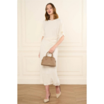 SAC DEMI-LUNE ZIPPÉ M SIERRA JIA LANCASTER SABLE VUE DE FACE