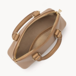 SAC DEMI-LUNE ZIPPÉ M SIERRA JIA LANCASTER SABLE VUE DE FACE