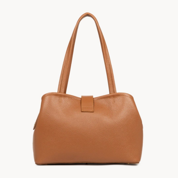 SAC FOURRE-TOUT M TOP DOUBLE LANCASTER 470-68 CAMEL IN ORANGE VUE DE DOS