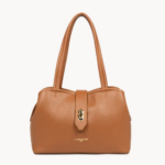 SAC FOURRE-TOUT M TOP DOUBLE LANCASTER 470-68 CAMEL IN ORANGE VUE DE FACE