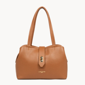 SAC FOURRE-TOUT M TOP DOUBLE LANCASTER 470-68 CAMEL IN ORANGE VUE DE FACE