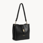 SAC SEAU TOP DOUBLE LANCASTER 470-62 NOIR IN NUDE VUE DE FACE