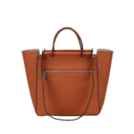 SAC SHOPPING CELESTE CUIR A182-01 COGNAC VUE DE FACE