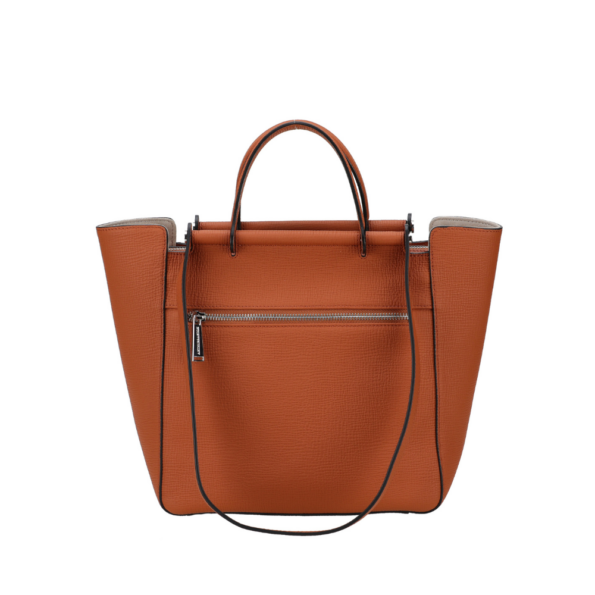 SAC SHOPPING CELESTE CUIR A182-01 COGNAC VUE DE DOS