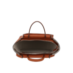 SAC SHOPPING CELESTE CUIR A182-01 COGNAC VUE DE FACE