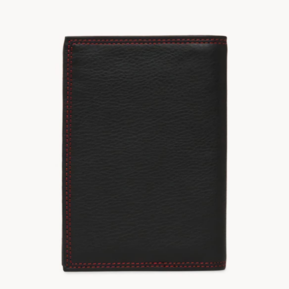 GRAND PORTEFEUILLE SOFT VINTAGE HOMME LANCASTER 120-13 NOIR-ROUGE VUE DE DOS