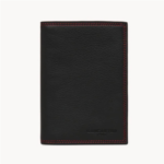 GRAND PORTEFEUILLE SOFT VINTAGE HOMME LANCASTER 120-13 NOIR-ROUGE VUE DE FACE