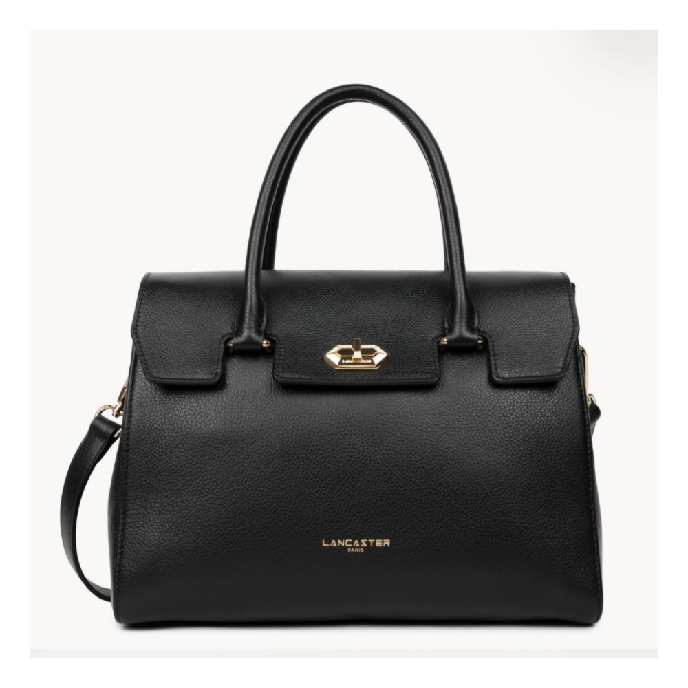 SAC À MAIN MILANO COSMOS 547-56 LANCASTER NOIR VUE DE FACE SAC À MAIN MILANO COSMOS 547-56 LANCASTER NOIR VUE DE FACE