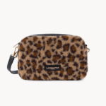 SAC TROTTEUR MOUMOUTE 518-022 LANCASTER NOIR LÉOPARD VUE DE FACE