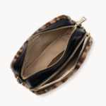 SAC TROTTEUR MOUMOUTE 518-022 LANCASTER NOIR LÉOPARD VUE DE FACE