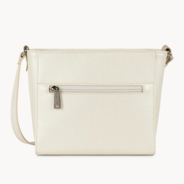 517-24 SAC TROTTEUR MAYA BLANC NACRÉ VUE DE DOS
