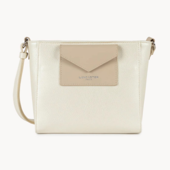 517-24 SAC TROTTEUR MAYA BLANC NACRÉ VUE DE FACE