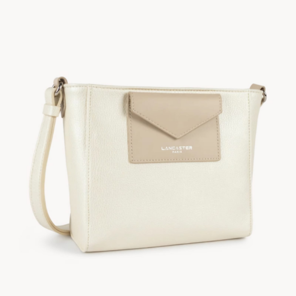 517-24 SAC TROTTEUR MAYA BLANC NACRÉ VUE LATÉRALE