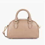 PETIT SAC À MAIN BOWLING DONNA BOW LANCASTER 531-065 BEIGE FONCÉ VUE DE FACE