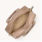 PETIT SAC À MAIN BOWLING DONNA BOW LANCASTER 531-065 BEIGE FONCÉ VUE DE FACE