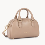 PETIT SAC À MAIN BOWLING DONNA BOW LANCASTER 531-065 BEIGE FONCÉ VUE DE FACE