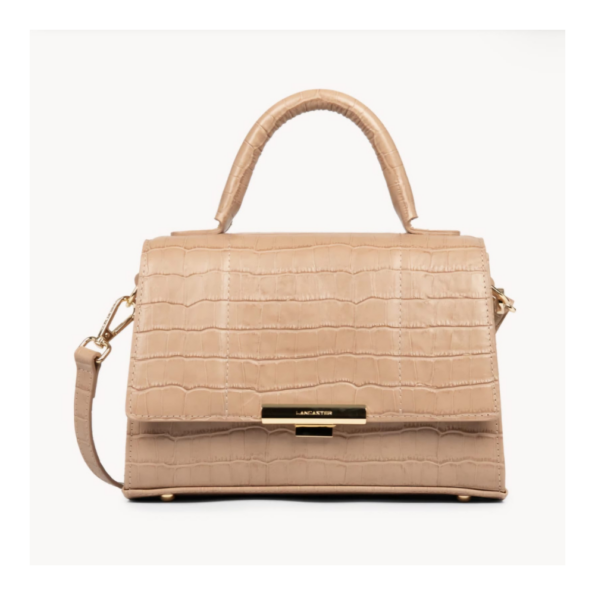 PETIT SAC À MAIN EXO TRINITY 480-033 LANCASTER NAT-CROCO VUE DE FACE